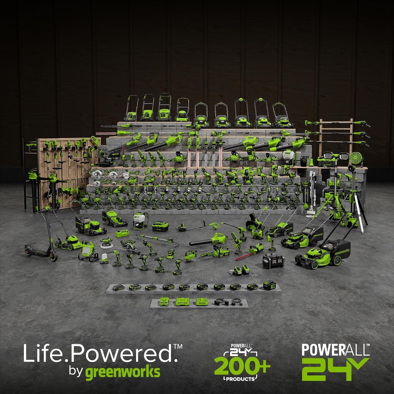 Greenworks 24V Brushless 1' Compact One-Handed Reciprocating Saw (3,000 SPM), Cordless Powered Variable Speed Recip Saw, 2.0Ah Battery and Compact Charger Included,‎ RSG404