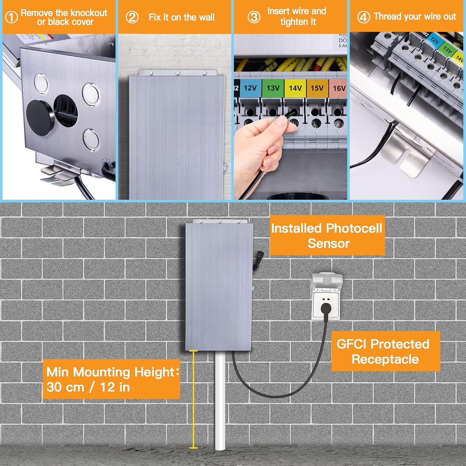 Gardenreet 600W Low Voltage Transformer with Mechanical Timer, Multi-Tap (120V AC to 12V-13V-14V-15V-16V-17V-18V-22V AC), Stainless Steel Shield for Outdoor Landscape Lighting, Spotlight (ETL Listed)