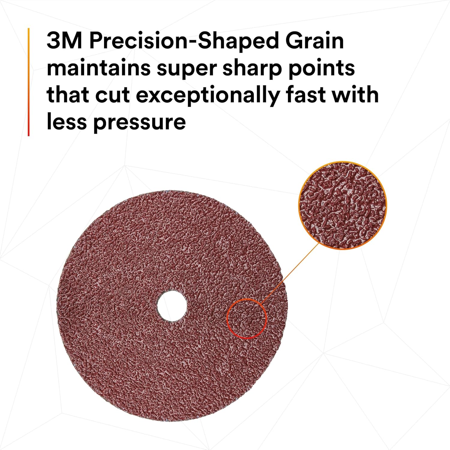 Cubitron II Fibre Disc 982C, Pack of 100, 4-1/2 in x 7/8 in, Center Hole, 80+ Grit Precision-Shaped Grain Abrasive Discs, for Heavy Grinding, Deburring, Beveling, Finishing, and Weld Removal