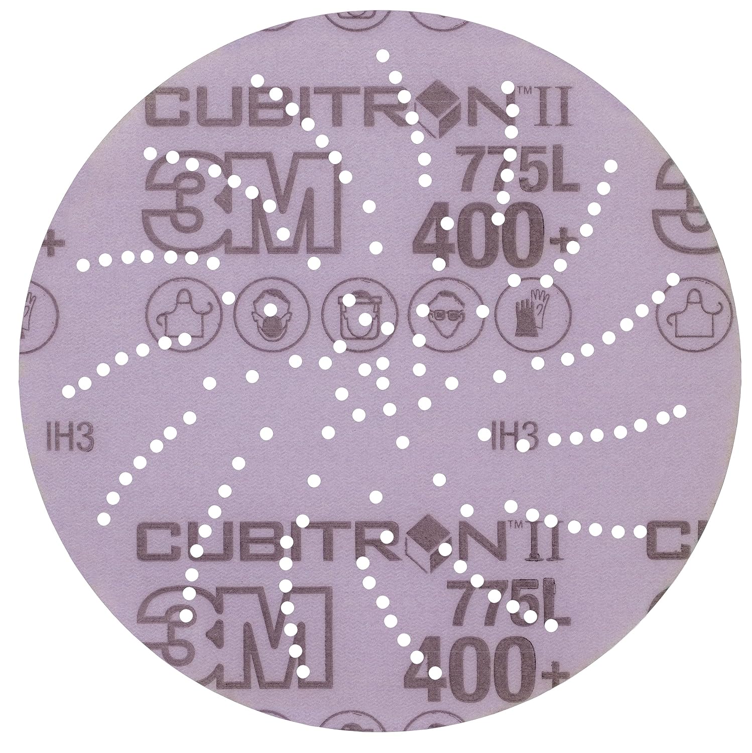 3M Cubitron II Hookit Clean Sanding Film Disc 775L, 5 in 400 +, 3MIL, Die 500LG, 50 per Inner, 250 per case