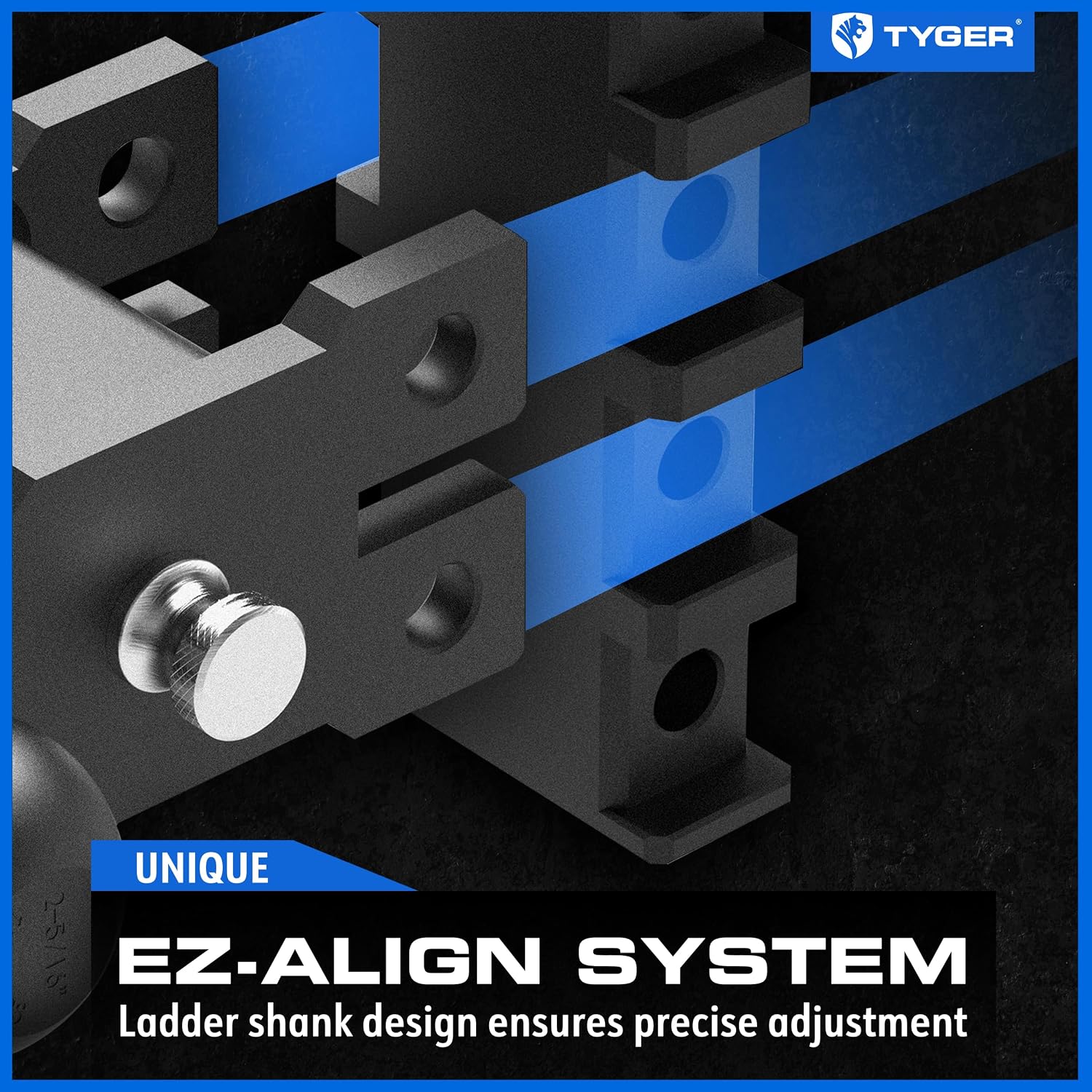 Tyger Auto Adjustable Drop Hitch Tri-Ball Mount with 1-7/8', 2' and 2-5/16' Towing Balls | Fits 2' Receivers | EZ-Align System | 12500 lbs GTW | Carbon Steel | Trailers Boats ATVs RVs | TG-DB6U12058