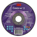 3M Cubitron 3 Cut and Grind Wheel, 89160, 36+, T27, 5 in x 1/8 in x 7/8 in, Pack of 10, ANSI, Longer Life, Faster Cut, Back-Gouging, Fillet Weld Removal, Cutting, Grinding