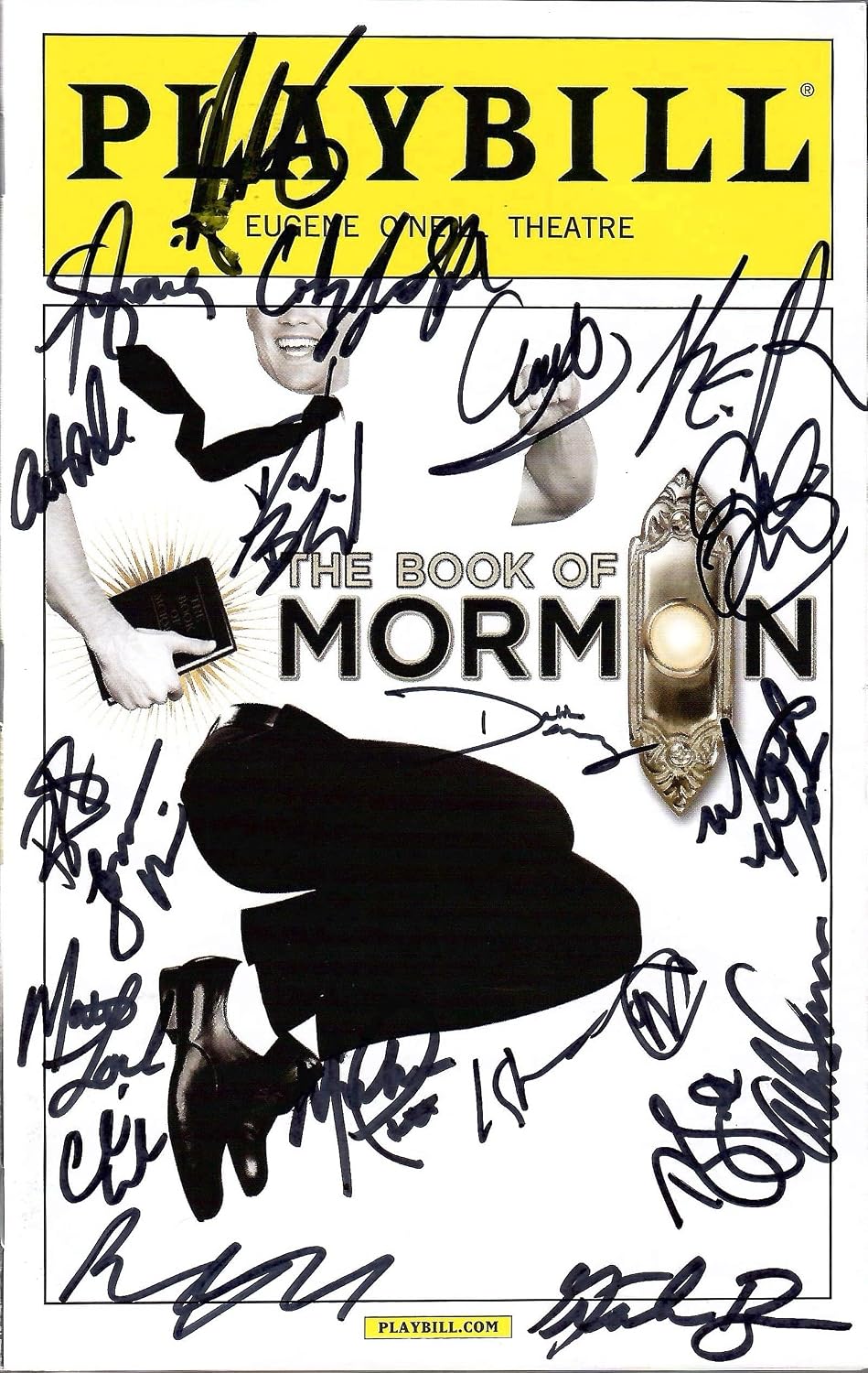 THE BOOK OF MORMON AUTOGRAPHED NYC PLAYBILL+COA SIGNED BY 2013 CAST
