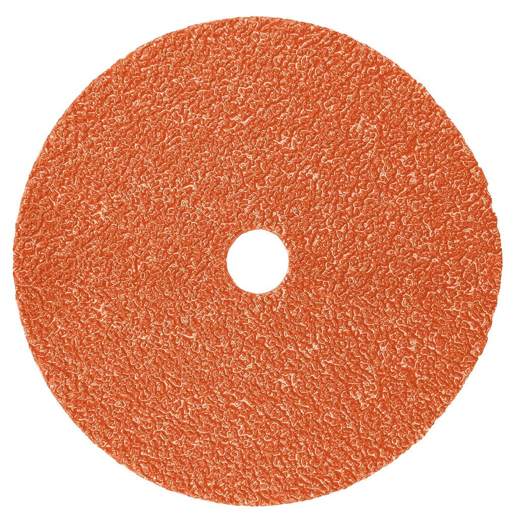 3M Fibre Disc 987C - 60+ Grit Metal Grinding Disc - Ceramic Precision Shaped Grain - for Angle Grinders - 5' x 7/8' Center Hole, Pack of 100