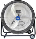 iLIVING 30 Inches High Velocity Drum Fan Industrial, Commercial, Air Circulator for Garage, Shop, Patio, Barn, Greenhouse, Speed Control 8300CFM, UL Listed,Black